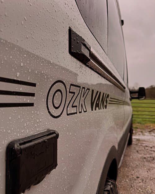 LED lighting system being dialed in at the OZK shop — showing trail-ready visibility setups.