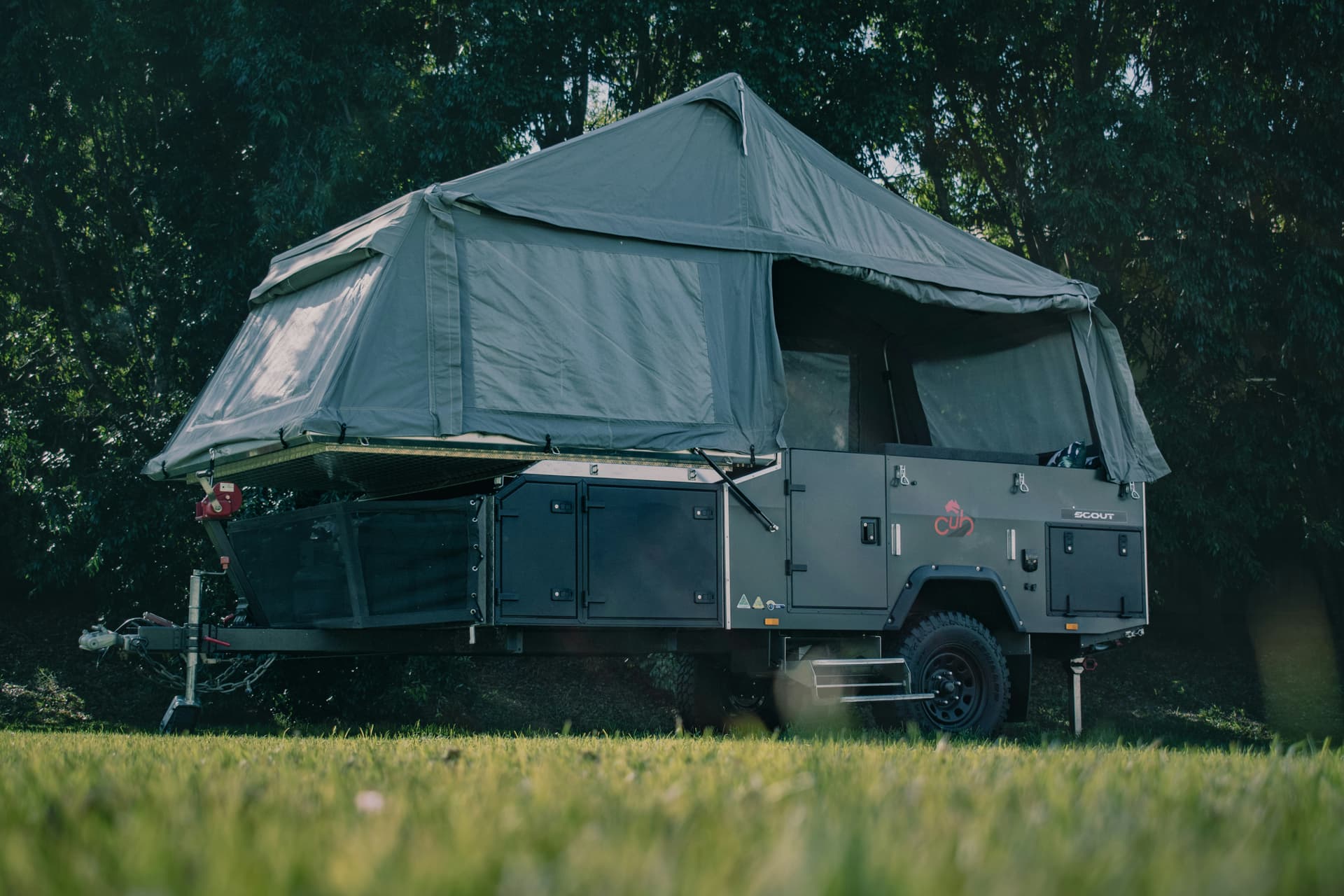 Custom enclosed trailer designed for secure storage and travel
